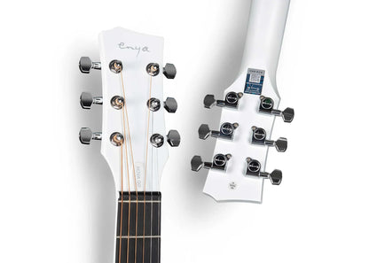 Enya Nova Go White Carbon Fibre 1/2 Size Travel Acoustic Guitar