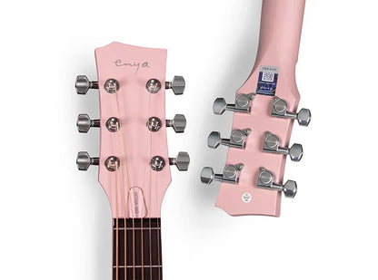 Enya Nova Go Pink Carbon Fibre 1/2 Size Travel Acoustic Guitar