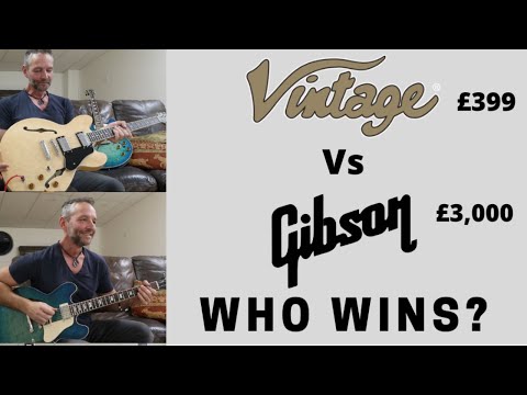 Vintage VSA500 ReIssued Semi Acoustic Guitar ~ Sunburst