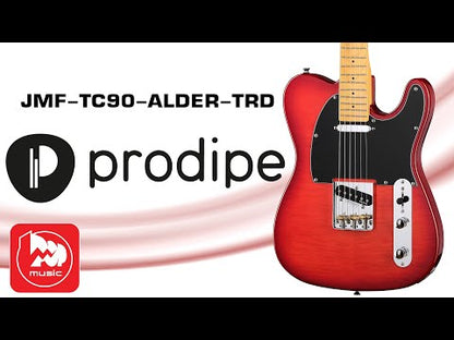 Prodipe TC90 ALDER Flame Top Honey Burst Electric Guitar