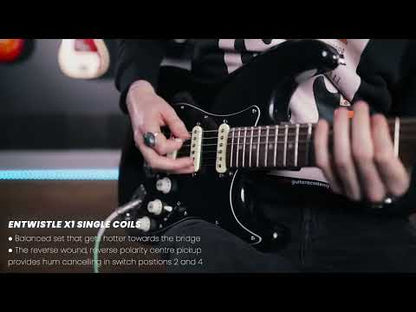 Vintage V60 Coaster Series Electric Guitar ~ Left Hand Boulevard Black