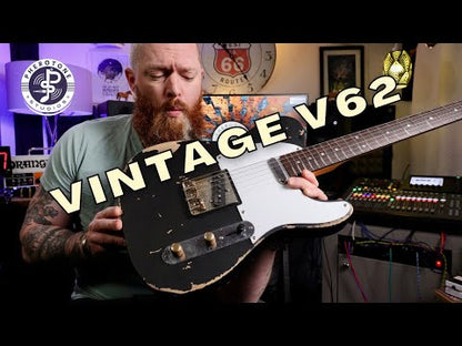 Vintage V62 ICON Telecaster Electric Guitar ~ Distressed Ash Blonde