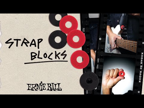 Load video: Ernie Ball Strap Blocks- Cream