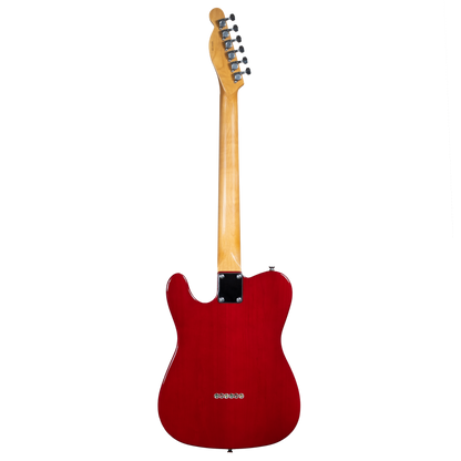 Prodipe TC90 ALDER Flame Top Trans-Red Electric Guitar