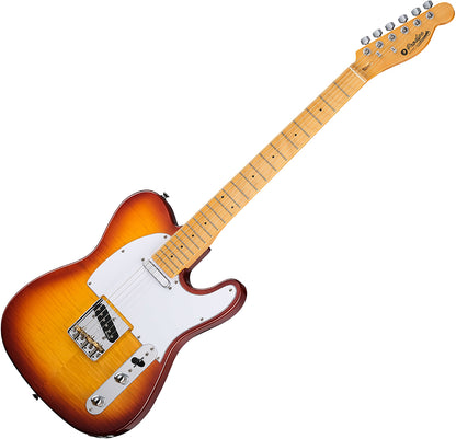 Prodipe TC90 ALDER Flame Top Honey Burst Electric Guitar