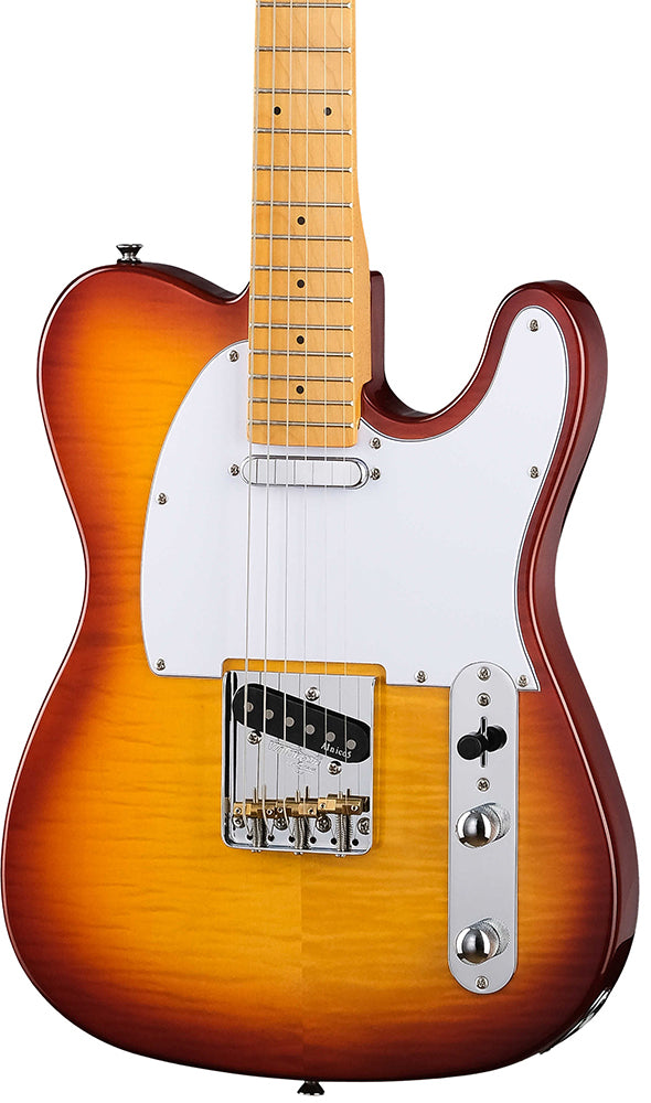 Prodipe TC90 ALDER Flame Top Honey Burst Electric Guitar