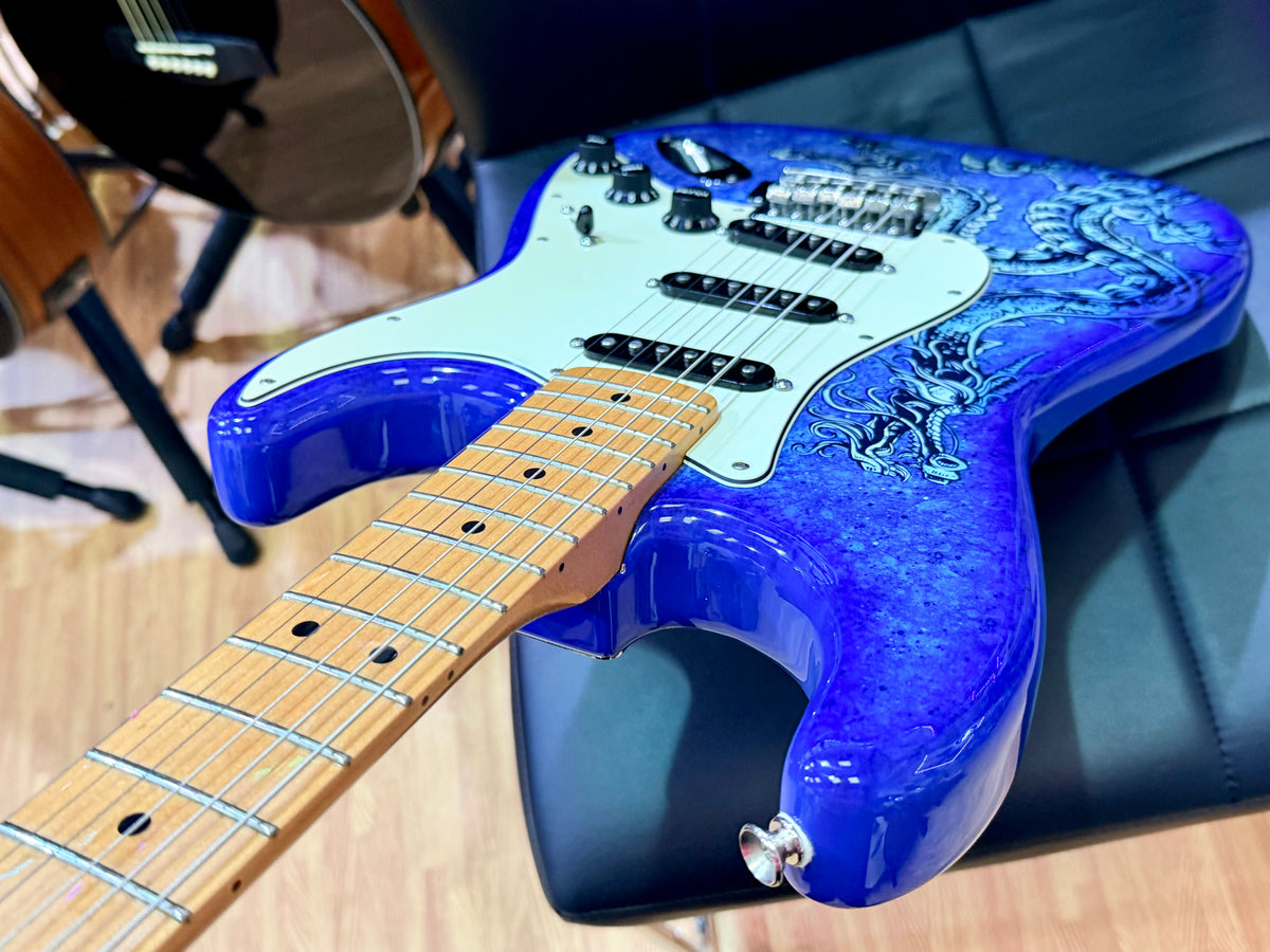 2015 Fender David Lozeau Blue Dragon Stratocaster~ Mexican Strat~ Limited 1/500