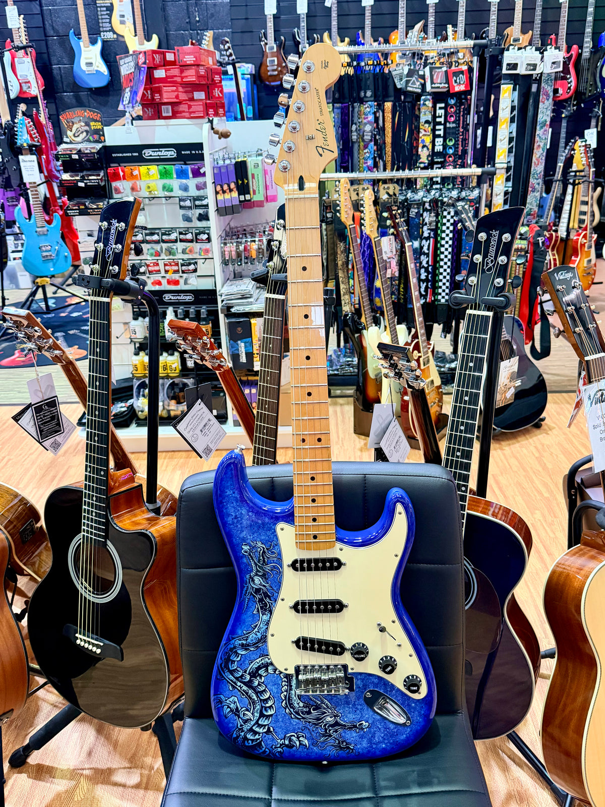 2015 Fender David Lozeau Blue Dragon Stratocaster~ Mexican Strat~ Limited 1/500